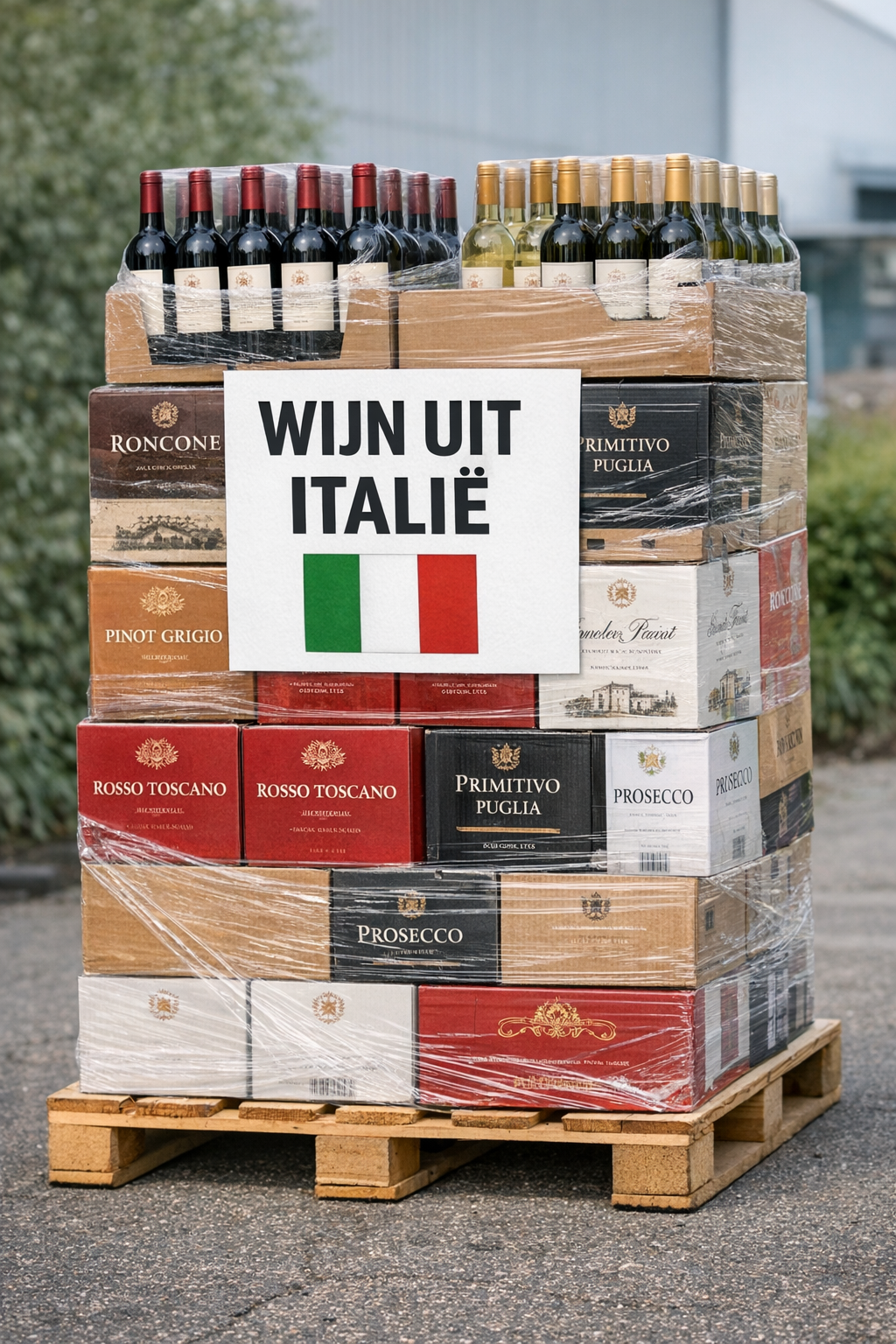 Pallet wijn uit Italië